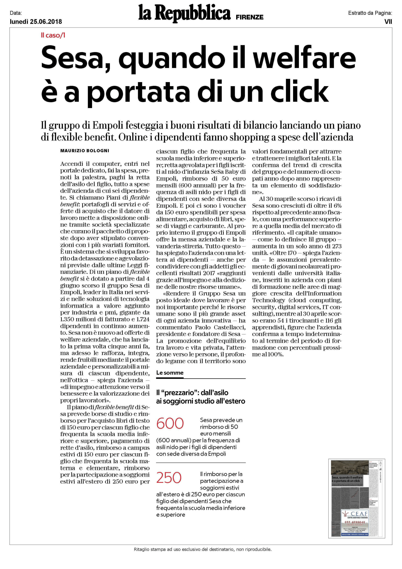 La Repubblica Firenze 25.06.2018